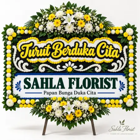 Papan Bunga Duka Karang Bahagia